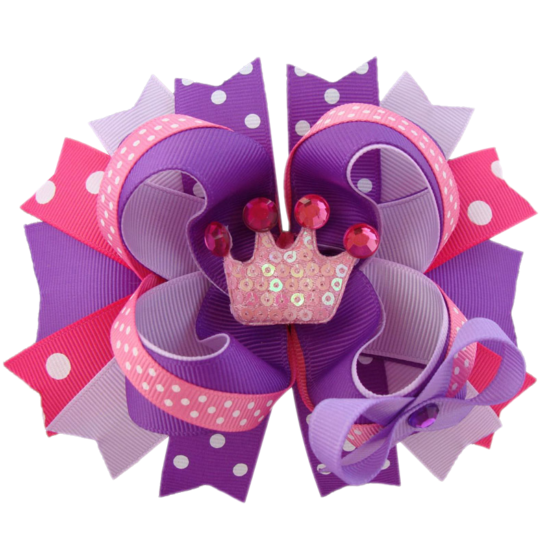 Purple Pixie Dust Crown Bow