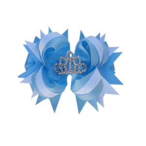 Ice Blue Tiara Bow