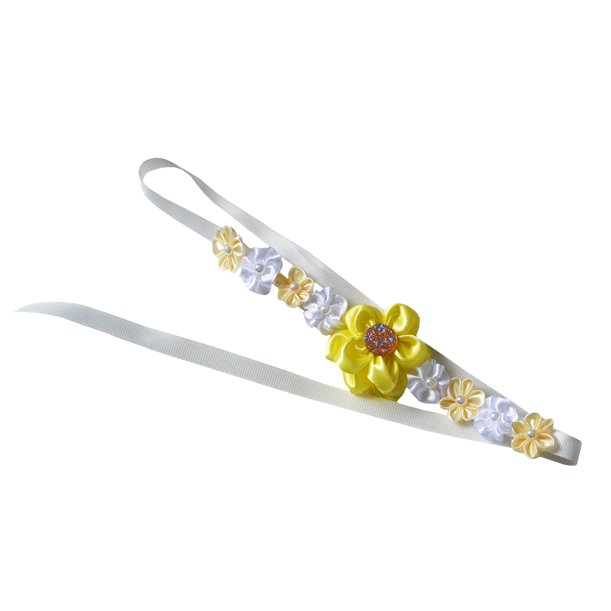 Golden Daisy Bun Crown Headband