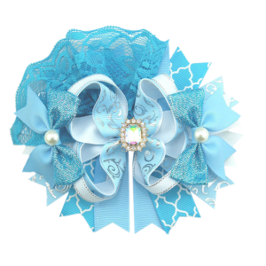 Ocean Azure Lace Boutique Bow