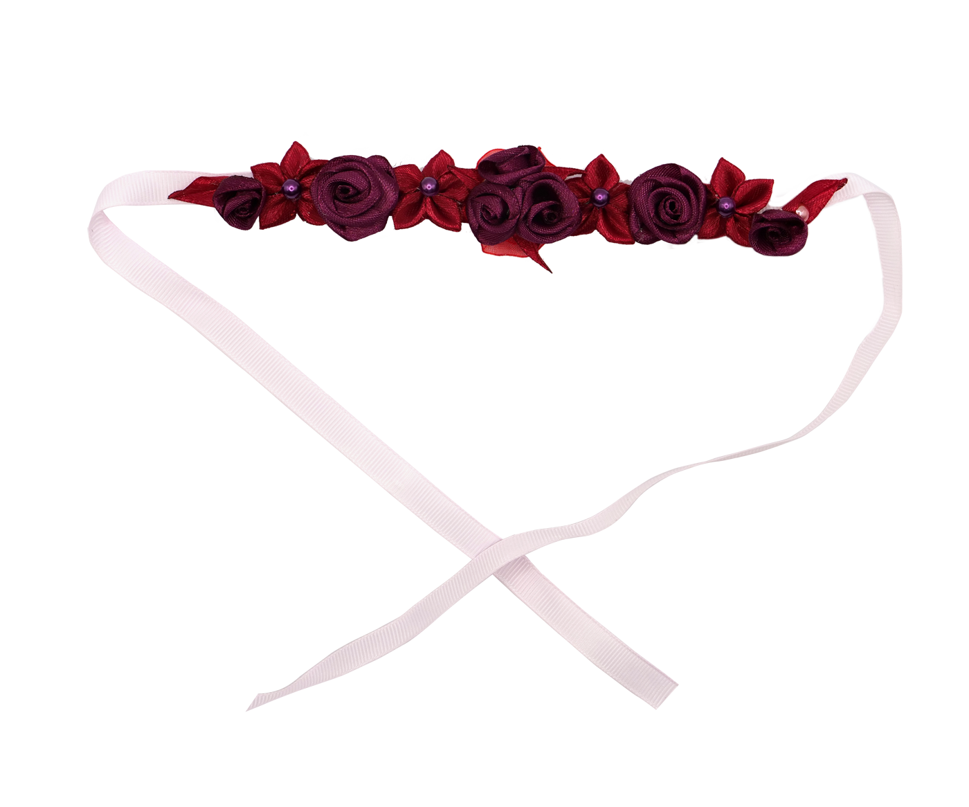 Burgundy Rose Garden Headband
