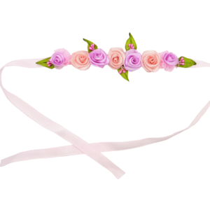 Lavender & Peach Rosebud Headband