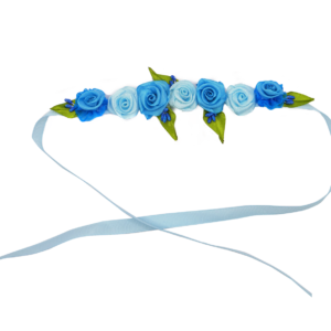 Cerulean Sky Rosebud Headband